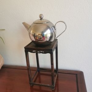 vantage antique silver Vintage Stainless Steel   teapot  Pick up in fremont or s